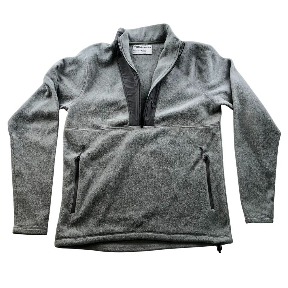 Backcountry Mens Fleece Jacket Large Half-Zip Pullover Cozy Winter Outdoors